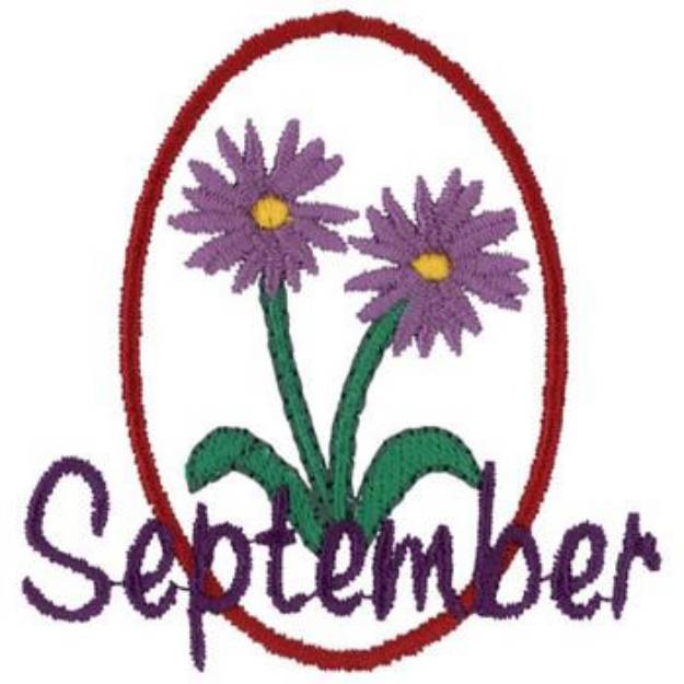 Picture of September - Aster Machine Embroidery Design