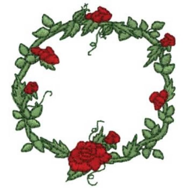 Picture of Rose Frame Machine Embroidery Design