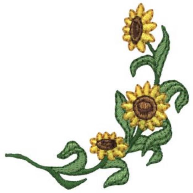 Picture of Sunflowers Machine Embroidery Design