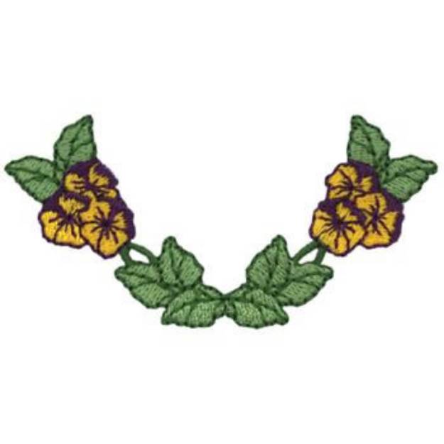 Picture of Pansies Machine Embroidery Design