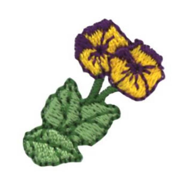 Picture of Pansies Machine Embroidery Design