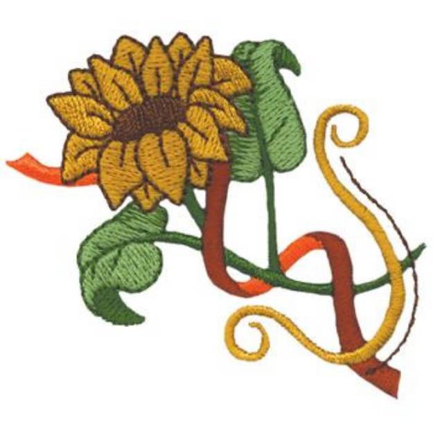 Picture of Sunflower Machine Embroidery Design