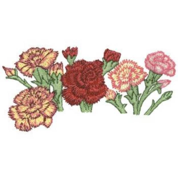 Picture of Carnation Pocket Topper Machine Embroidery Design
