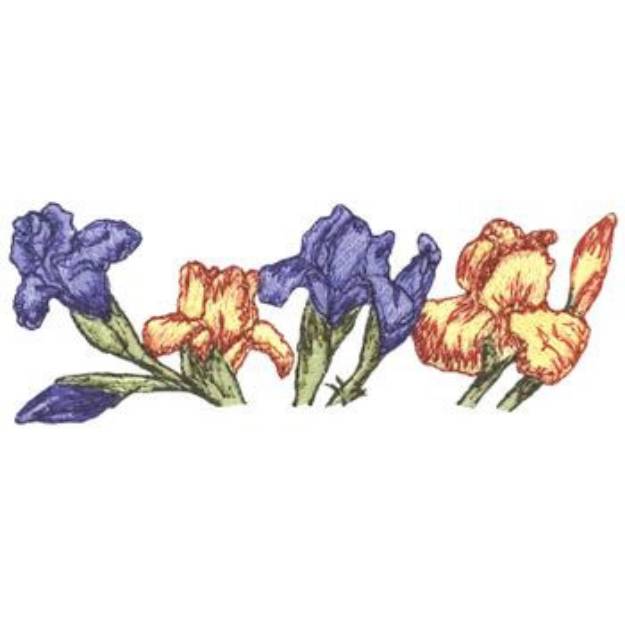 Picture of Iris Pocket Topper Machine Embroidery Design