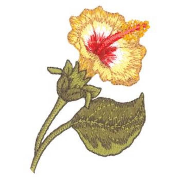 Picture of Hibiscus Machine Embroidery Design