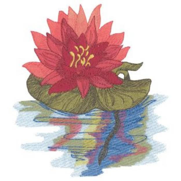 Picture of Water Lily Machine Embroidery Design