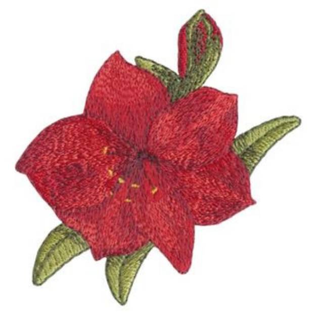 Picture of Amaryllis Machine Embroidery Design