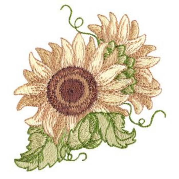 Picture of Sunflowers Machine Embroidery Design