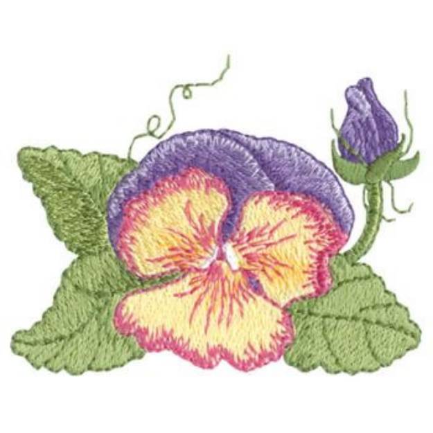 Picture of Pansy Machine Embroidery Design