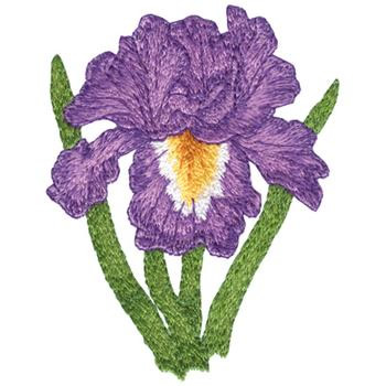 Bearded Iris Machine Embroidery Design