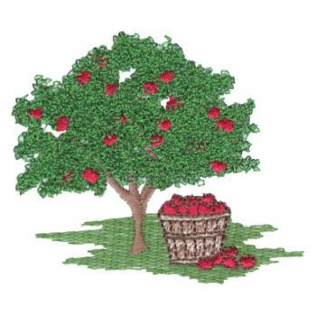 Picture of Apple Tree Machine Embroidery Design