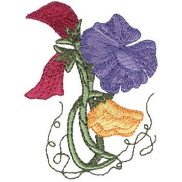 Picture of Sweet Pea Machine Embroidery Design