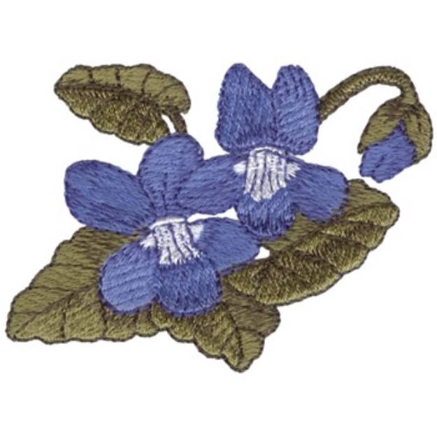 Picture of Common Violets Machine Embroidery Design