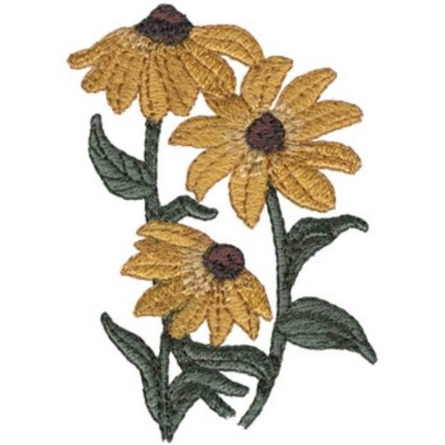 Picture of Black-eyed Susan Machine Embroidery Design