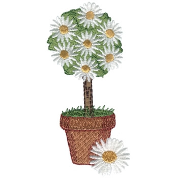 Daisy Topiary Machine Embroidery Design