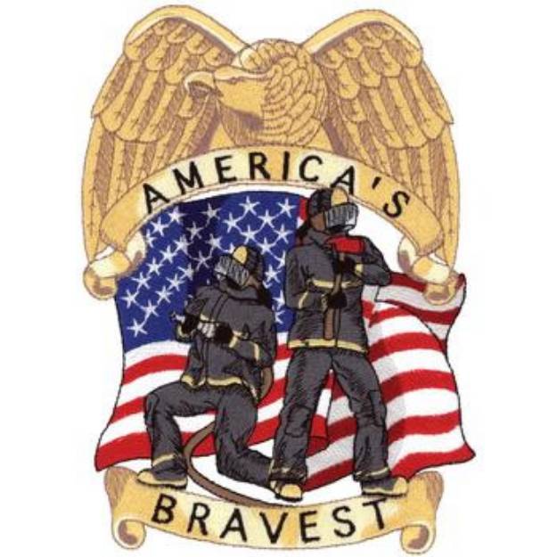 Picture of Americas Bravest Machine Embroidery Design