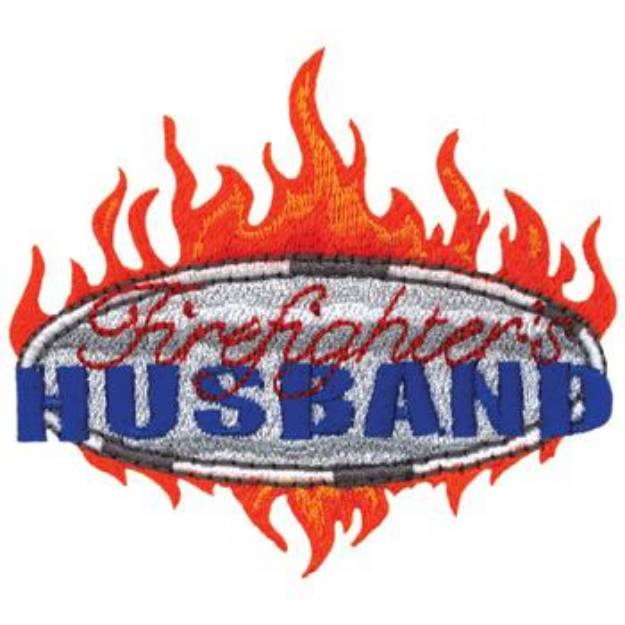 Picture of Firefighters Husband Machine Embroidery Design