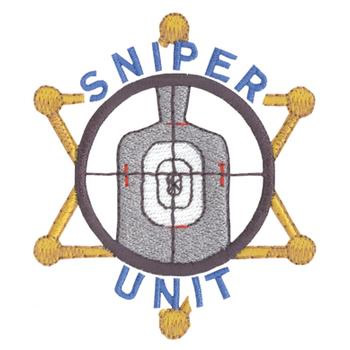 Police Sniper Unit Machine Embroidery Design