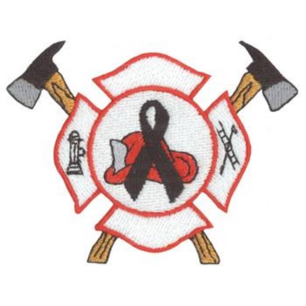 Picture of Firefighter Logo Machine Embroidery Design