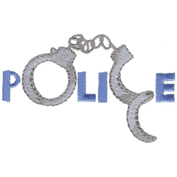Police Logo Machine Embroidery Design