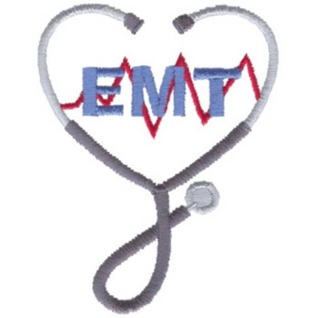 Picture of E M T Logo Machine Embroidery Design