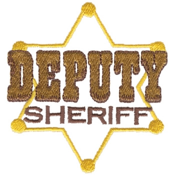 Deputy Sheriff Machine Embroidery Design