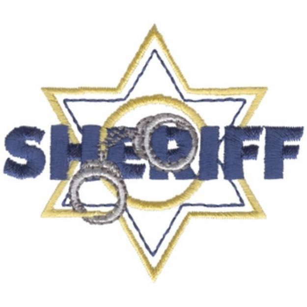 Picture of Sheriff Logo Machine Embroidery Design