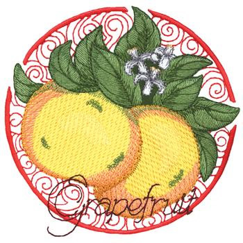 Grapefruit Machine Embroidery Design