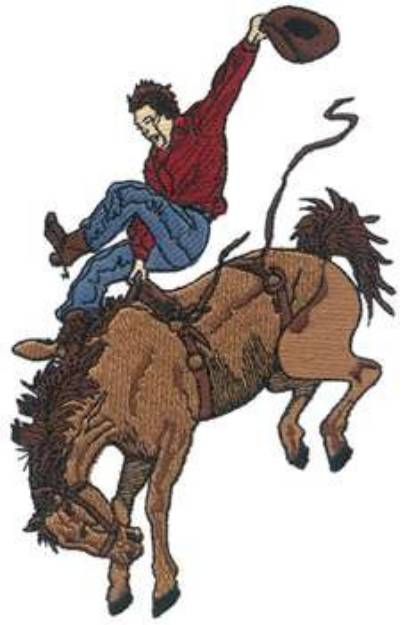 Picture of Bronco Buster Machine Embroidery Design