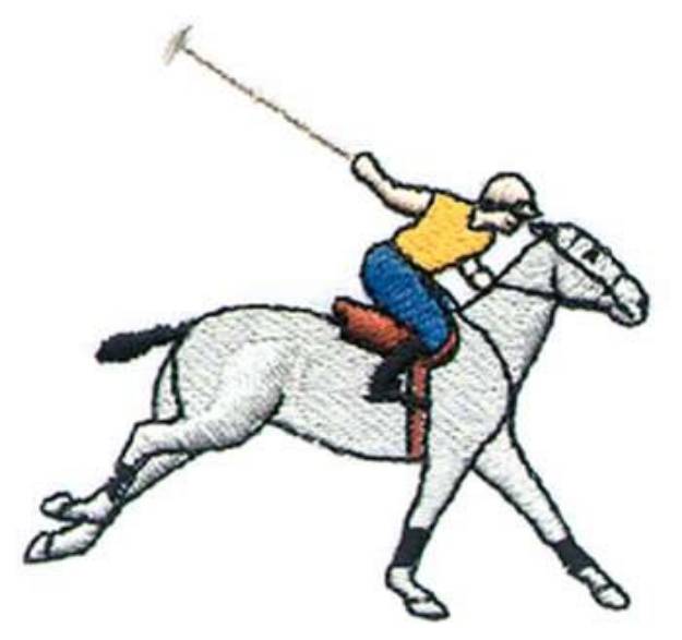 Picture of Polo Player Machine Embroidery Design