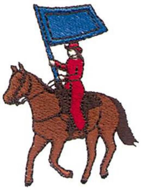 Picture of Flag Horse Machine Embroidery Design