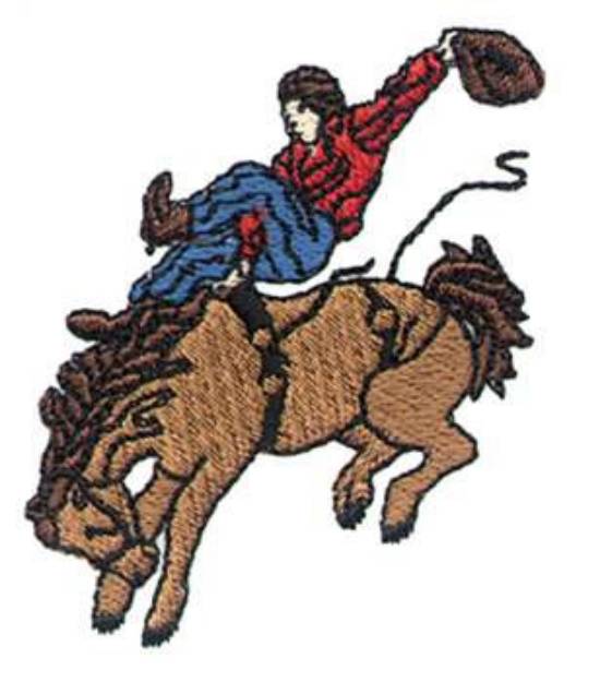 Picture of Bareback Rider Machine Embroidery Design