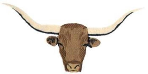 Picture of Longhorn Cattle Machine Embroidery Design