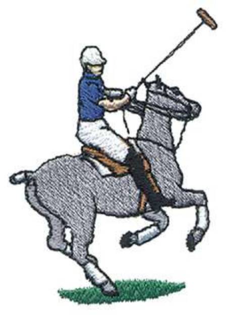 Picture of Polo Player Machine Embroidery Design