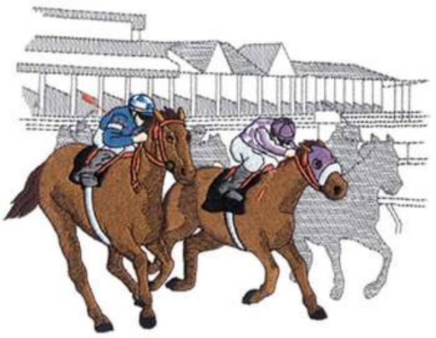 Picture of Racing Scene Machine Embroidery Design