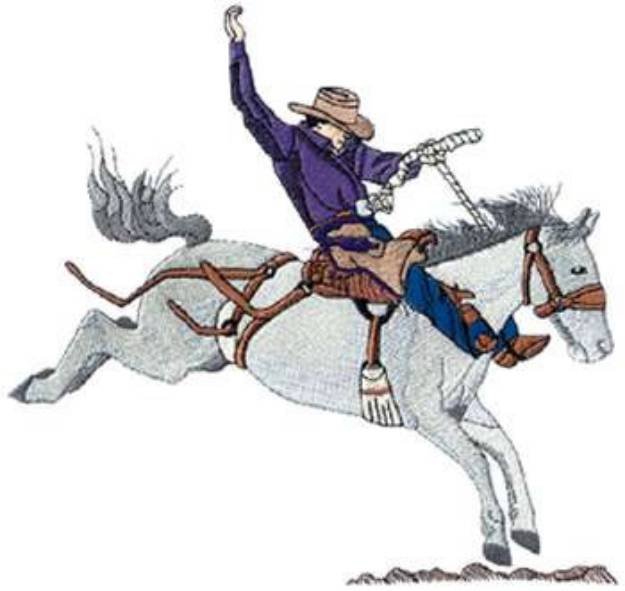 Picture of Saddle Bronc Machine Embroidery Design