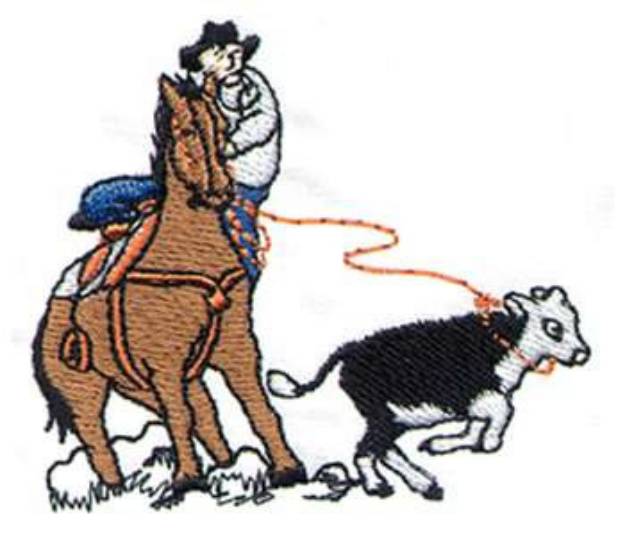 Picture of Calf Roper Machine Embroidery Design