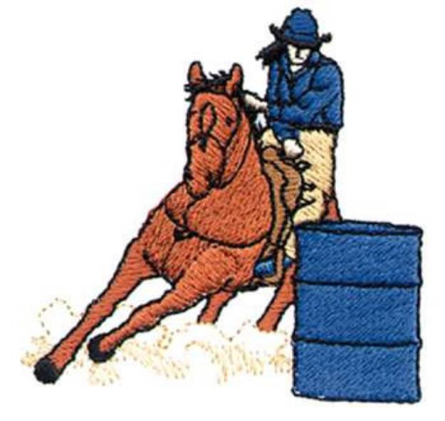 Picture of Barrel Racer Machine Embroidery Design