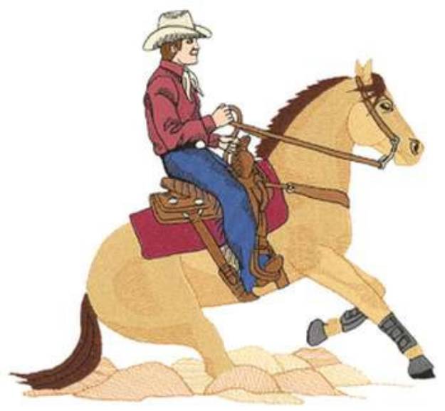 Picture of Reining Horse Machine Embroidery Design