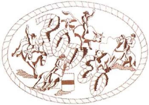 Picture of Rodeo Outline Scene Machine Embroidery Design