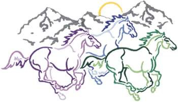 Horses Running Machine Embroidery Design