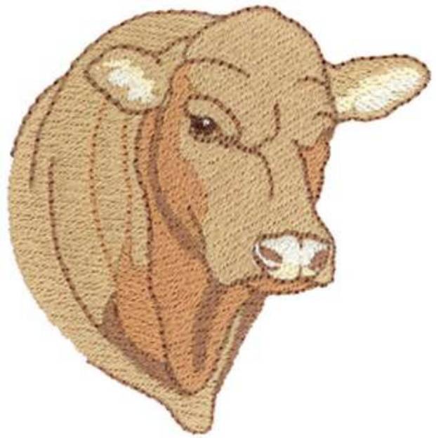 Picture of Charolais Head Machine Embroidery Design