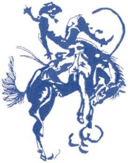 Picture of Bronc Rider Machine Embroidery Design