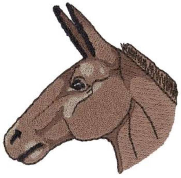 Picture of Mule Head Machine Embroidery Design