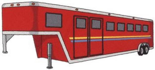 Picture of Horse Trailer Machine Embroidery Design