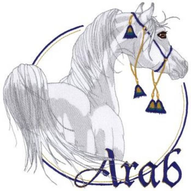 Picture of Arabian Stallion Machine Embroidery Design