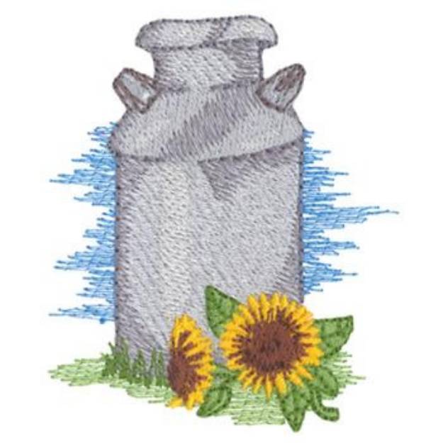 Picture of Cream Can Machine Embroidery Design