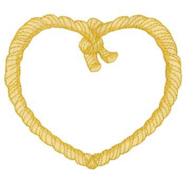 Picture of Heart Rope Border Machine Embroidery Design