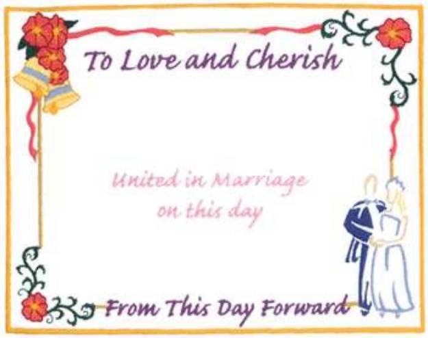 Picture of Marriage Announcement Machine Embroidery Design