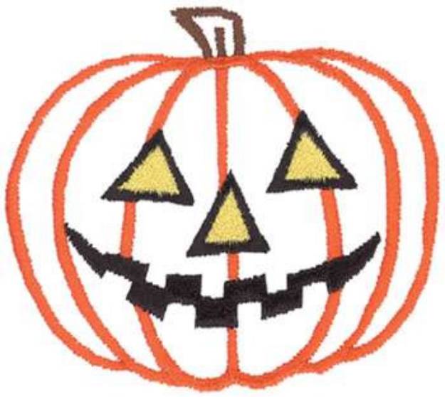 Picture of Pumpkin Outline Machine Embroidery Design